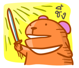 orange Bear puppet 2 sticker #7355554