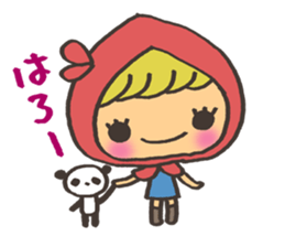 kawaii red girl sticker #7356524