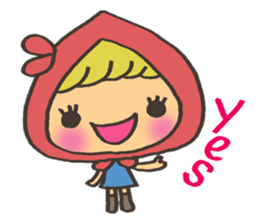 kawaii red girl sticker #7356526