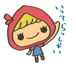 kawaii red girl sticker #7356528
