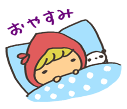 kawaii red girl sticker #7356529