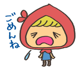 kawaii red girl sticker #7356531