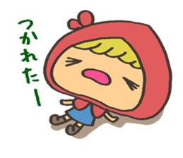 kawaii red girl sticker #7356532