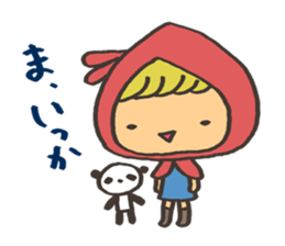 kawaii red girl sticker #7356533