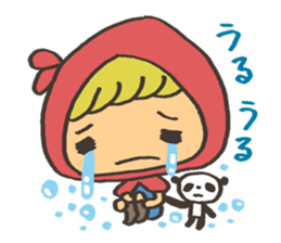 kawaii red girl sticker #7356535