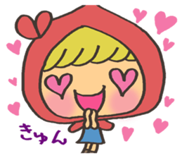 kawaii red girl sticker #7356536