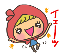 kawaii red girl sticker #7356540
