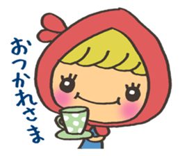 kawaii red girl sticker #7356542