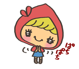 kawaii red girl sticker #7356545