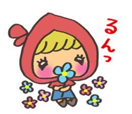 kawaii red girl sticker #7356546