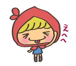 kawaii red girl sticker #7356547