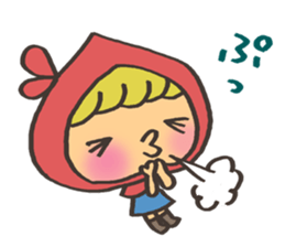 kawaii red girl sticker #7356548