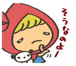 kawaii red girl sticker #7356550