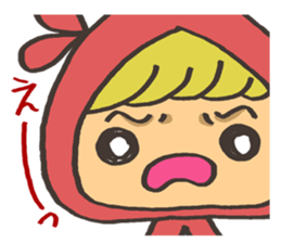 kawaii red girl sticker #7356551