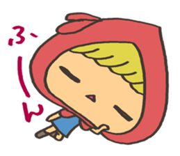 kawaii red girl sticker #7356552