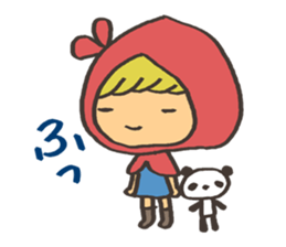 kawaii red girl sticker #7356554