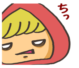 kawaii red girl sticker #7356557