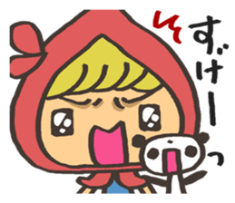 kawaii red girl sticker #7356558