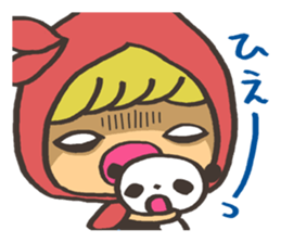 kawaii red girl sticker #7356561