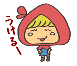 kawaii red girl sticker #7356563