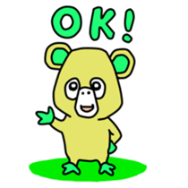 Green baby monster sticker #7357211