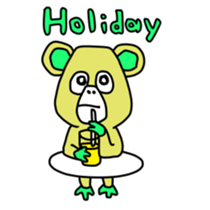 Green baby monster sticker #7357215