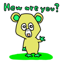 Green baby monster sticker #7357226