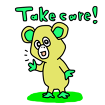 Green baby monster sticker #7357230