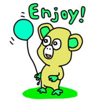 Green baby monster sticker #7357231