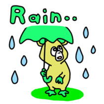 Green baby monster sticker #7357240