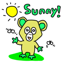 Green baby monster sticker #7357241