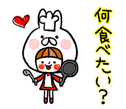 Happy, rabbit headdress Girl sticker #7359349