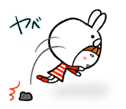 Happy, rabbit headdress Girl sticker #7359358