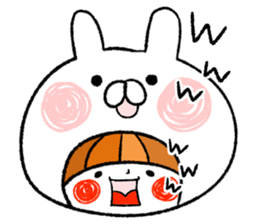 Happy, rabbit headdress Girl sticker #7359361