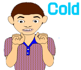 Conversation in English sign language sticker #7360392