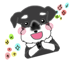 HAPPY puppy of Schnauzer.[English ver.] sticker #7360565