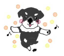 HAPPY puppy of Schnauzer.[English ver.] sticker #7360571