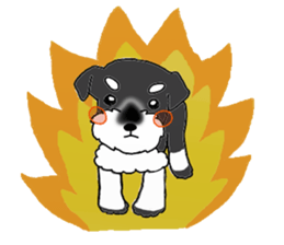 HAPPY puppy of Schnauzer.[English ver.] sticker #7360574