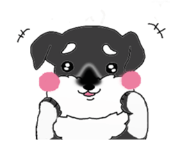 HAPPY puppy of Schnauzer.[English ver.] sticker #7360576