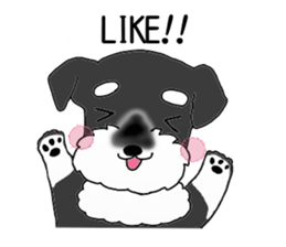 HAPPY puppy of Schnauzer.[English ver.] sticker #7360579