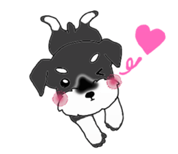 HAPPY puppy of Schnauzer.[English ver.] sticker #7360580