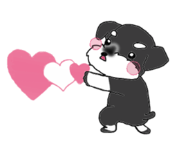 HAPPY puppy of Schnauzer.[English ver.] sticker #7360583