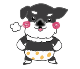 HAPPY puppy of Schnauzer.[English ver.] sticker #7360585