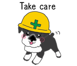 HAPPY puppy of Schnauzer.[English ver.] sticker #7360588