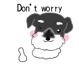 HAPPY puppy of Schnauzer.[English ver.] sticker #7360590