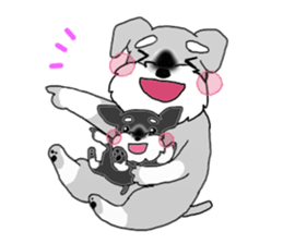 HAPPY puppy of Schnauzer.[English ver.] sticker #7360595