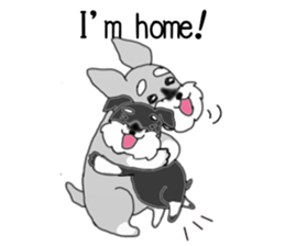 HAPPY puppy of Schnauzer.[English ver.] sticker #7360596