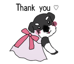 HAPPY puppy of Schnauzer.[English ver.] sticker #7360603