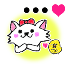 Sadistic invective cat and Piyo sticker #7360627