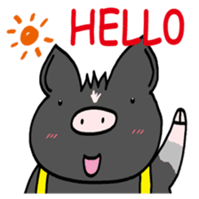 Miniature pig Maruo and friends 2nd sticker #7361404